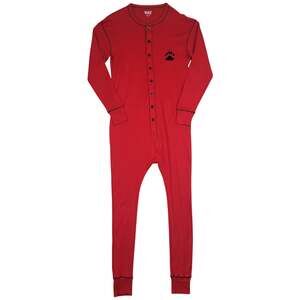 Lazy One Bear Bottom Men’s S Red Cotton Onesie Union Suit Pajamas